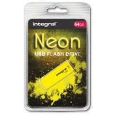 CLE USB INTEGRAL Cle Usb 2 0 64 Go Jaune NEON JAUNE 64 GO