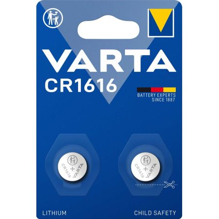 PILE BOUTON VARTA Cr1616 Lithium 3v Blister X2 6616101402