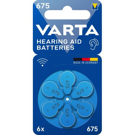 PILE BOUTON VARTA Piles Auditives V675 1,45v Bli 24600101416