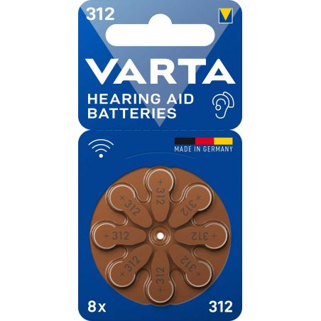 PILE BOUTON VARTA Piles Auditives V312 1,45v Bli 24607101418