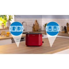 GRILLE PAIN TOASTER BOSCH PAM Mymoment 950w 2fentes Rouge TAT2M124