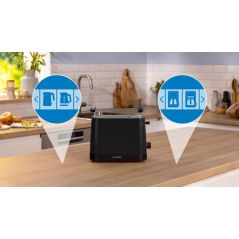 GRILLE PAIN TOASTER BOSCH PAM Mymoment 950w 2fentes Chauf Vi TAT3M123