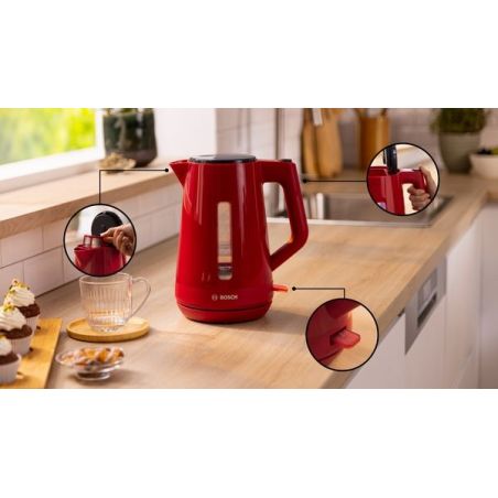 BOUILLOIRE BOSCH PAM Mymoment 1,7l 2400w Rouge TWK1M124