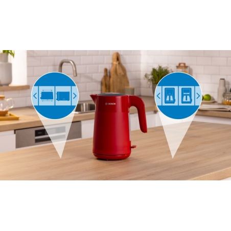BOUILLOIRE BOSCH PAM Mymoment 1,7l 2400w Rouge TWK2M164