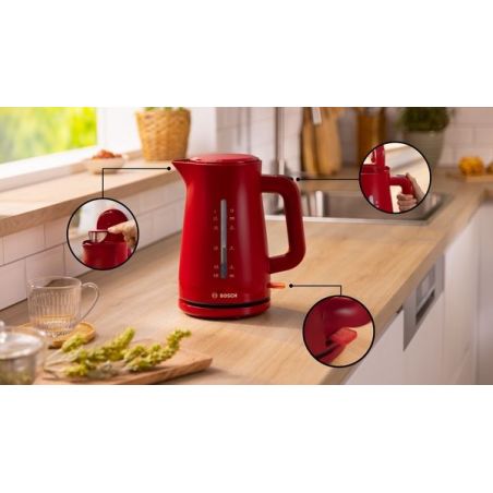 BOUILLOIRE BOSCH PAM Mymoment 1,7l 2400w Rouge TWK3M124