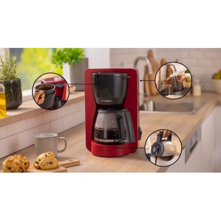 CAFETIERE FILTRE BOSCH PAM Mymoment 15t 1,25l 1200w Rouge TKA2M114