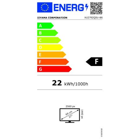 MONITEUR (MONIXPOUCE) IIYAMA 27 Ips 100hz 0,4ms Usb-hubx4 2 XU2792QSU-B6