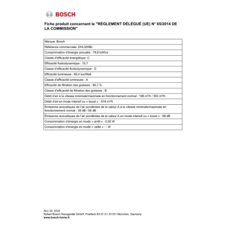GROUPE BOSCH ENCASTRABLE Ser4 53cm 363m3 2mot 56db C Ar DHL 555 BL