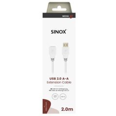 CONNECTIQUE INFORMATIQUE () SINOX Rallonge Usb 2 0 A-a 2m Blc SOC04302