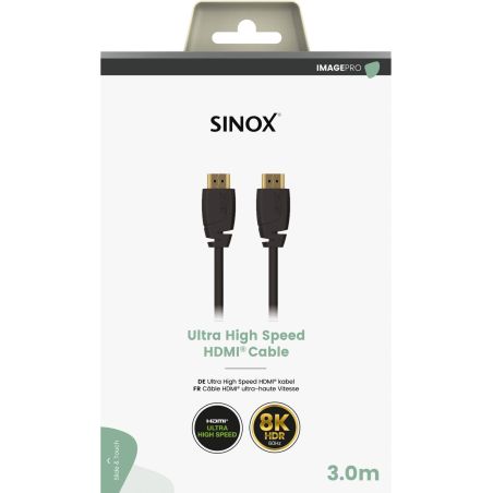CABLES PERI HDMI SINOX Hdmi 2 1 8k 60hz 48gbps Hdr Ea SXV03073