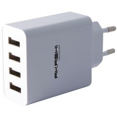 CHARGEUR SECTEUR GSM AKASHI Csecteur Rapide Intelligent 4 ALT 4 USBAC 5 WH