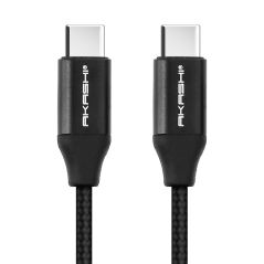 CONNECTIQUE DATA AKASHI Usb-c Noir 3a 20w 1 5m Usb-c ALTCABLTCTCBLK