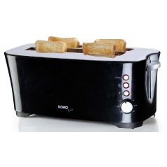 GRILLE PAIN TOASTER DOMO 1350w Large 2fentes 7posit Noi DO961T