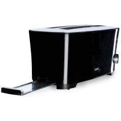 GRILLE PAIN TOASTER DOMO 1350w Large 2fentes 7posit Noi DO961T