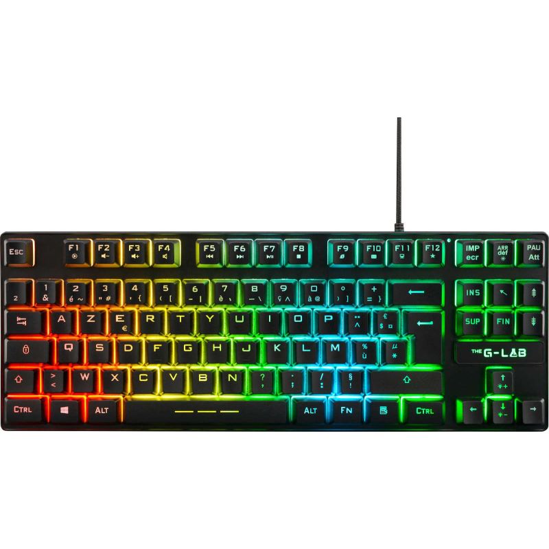 CLAVIER GAMING THE G-LAB Clavier Gaming Membrane Rgb Tk KEYZ-CAESIUM/TKL
