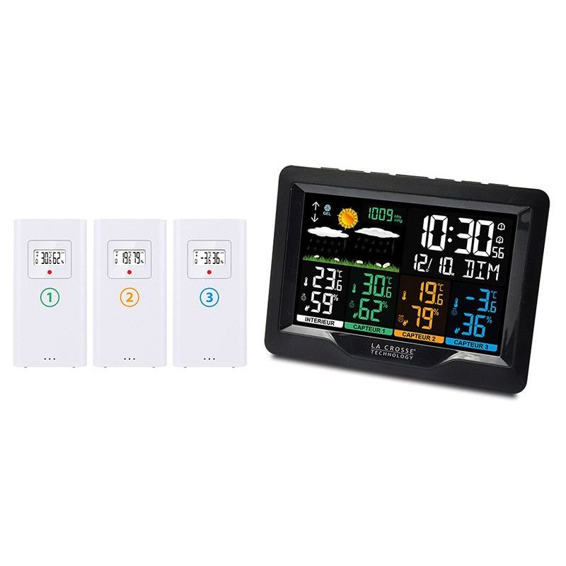 CENTRALE METEO LA CROSSE TECHNOLOGY Station Radio Pilotee 3capt Hy WS6204BLA