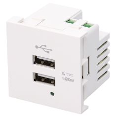 BLOCS MULTIPRISES ET RALLONGES ITC ERARD CONNECT Plastron Charge 2usb A 2x2 1a 722836