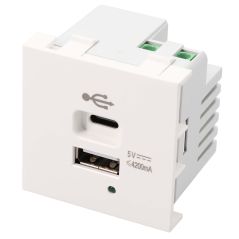 BLOCS MULTIPRISES ET RALLONGES ITC ERARD CONNECT Plastron Charge 1usb A+1usb C 902837