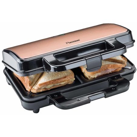 GAUFRIER ET CROQUE MONSIEUR BESTRON Cooper Croque Mr Xl 900w Noir ASM90XLCO