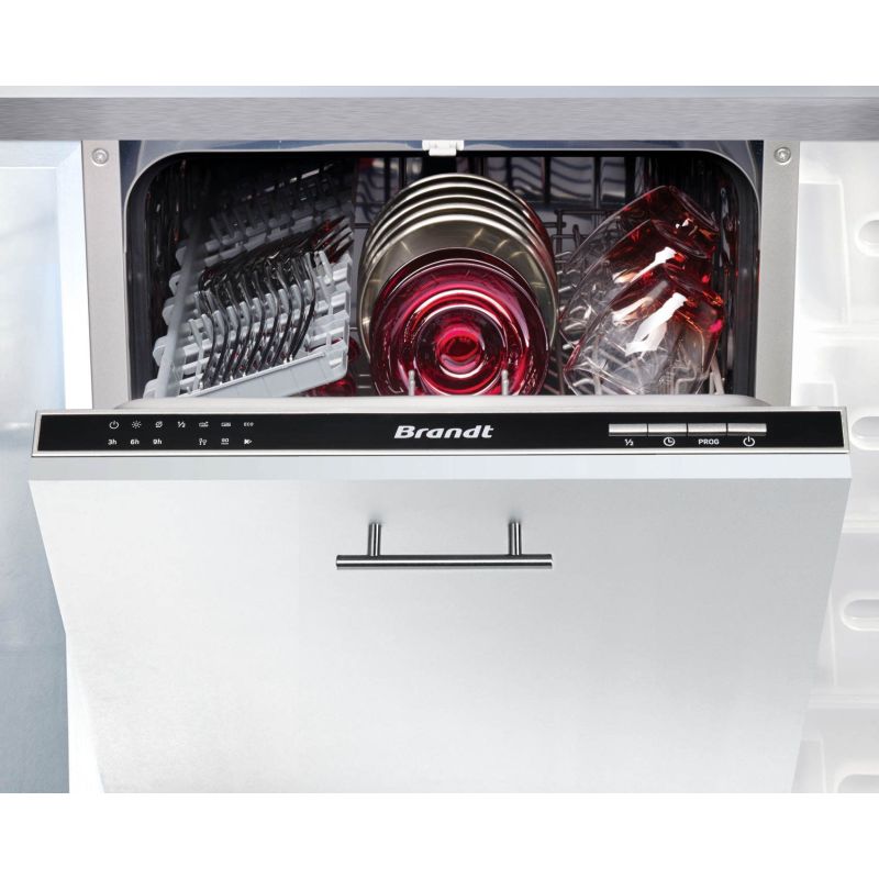LAVE VAISSELLE TT INTEGRE 45CM BRANDT ENCASTRABLE 10c 6pr 5t Dd 47db EC VS 1010 J