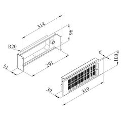 ACC CONSOMMABLES HOTTE SILVERLINE Kit Boitier Et Filtre Charbon YM 974341303