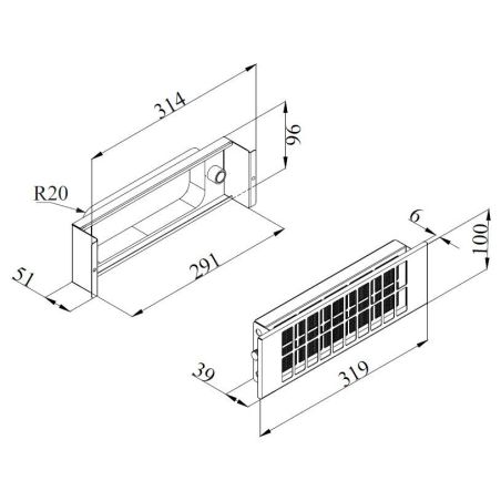 ACC CONSOMMABLES HOTTE SILVERLINE Kit Boitier Et Filtre Charbon YM 974341303