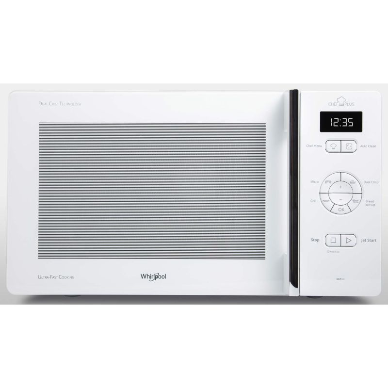 FOUR MICRO ONDES GRIL WHIRLPOOL POSE LIBRE 25l 800w 22pr Prog Elec Blc MCP 345 WH