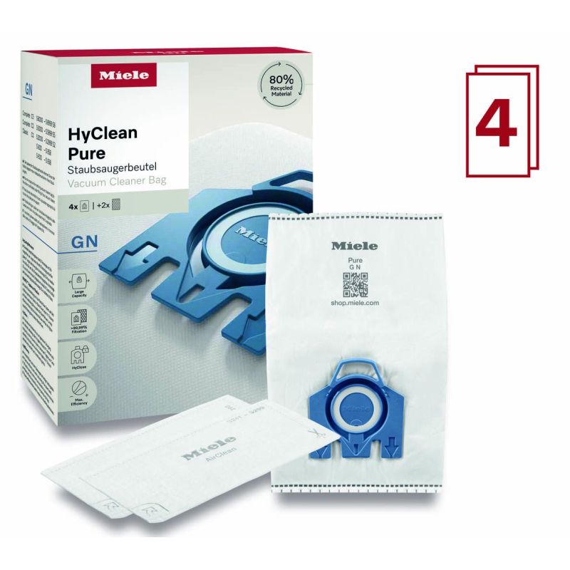 SAC ASPIRATEUR ET FILTRE MIELE 4sacs+1filtre Aiclean+1filtre HYCLEANPUREGN20