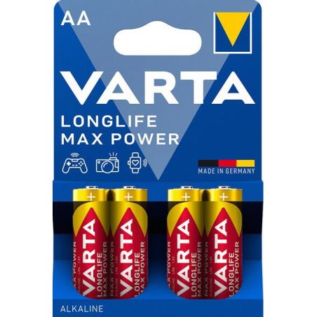 PILE ALCALINE ET PHOTO VARTA Lr06 Longlife Maxpower Blister 4706101404