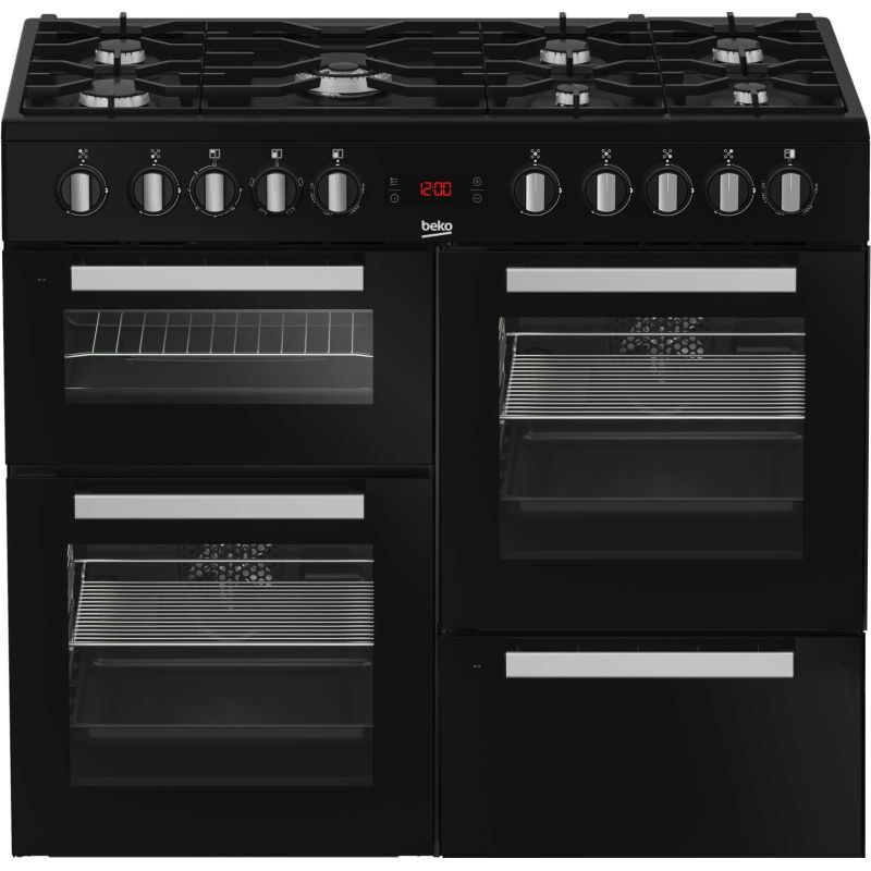 PIANO CUISSON DESSUS GAZ BEKO MENAGER 100x60 6gaz+1wok 2fours+1gril PF335325DB