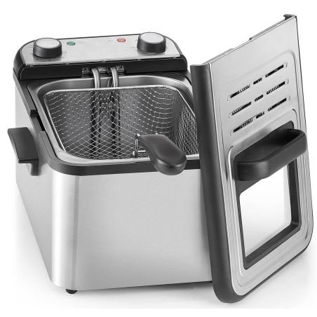 FRITEUSE CLASSIQUE KITCHEN CHEF 4,2lx2 3000w Filtre Inox KCPFR 42 PRO