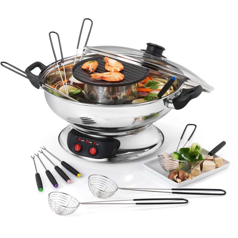 FONDUE KITCHEN CHEF Fondue Asiatique+grill 6pers 1 KCPFONDASIA