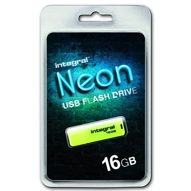 CLE USB INTEGRAL Cle Usb Fluo Jaune 16go NEON JAUNE 16 GB CLE USB INTEGRAL Cle Usb Fluo Jaune 16go NEON JAUNE 16 GB