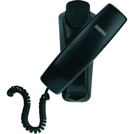TELEPHONE FILAIRE (TFIXFIL) ALCATEL Noir Monobloc Bis Mural Extrap TEMPORIS 10 PRO NOIR