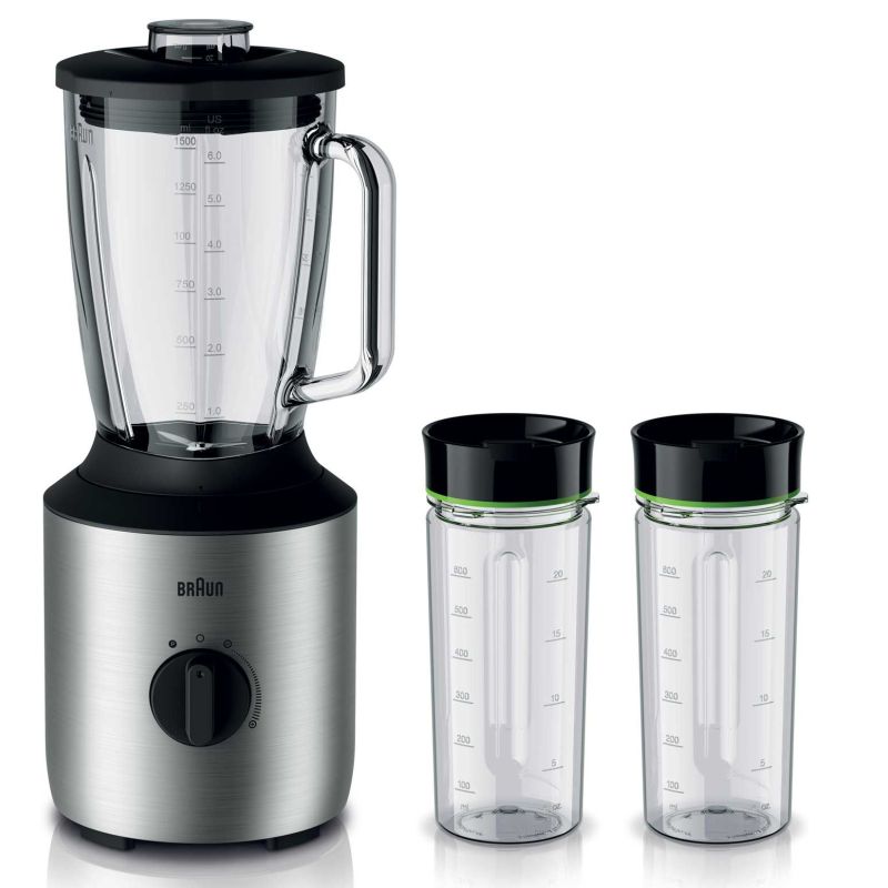 BLENDER NON CHAUFFANT BRAUN DELONGHI Powerblend3 800w 1,5l Variateu JB3272SI