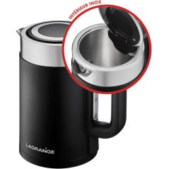 BOUILLOIRE LAGRANGE 1,7l 2000w Filtre Calc Noir 509041