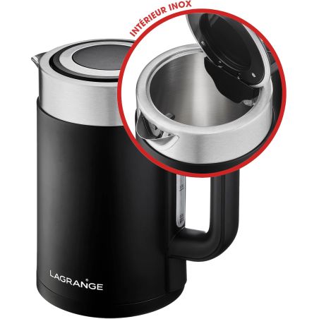 BOUILLOIRE LAGRANGE 1,7l 2000w Filtre Calc Noir 509041