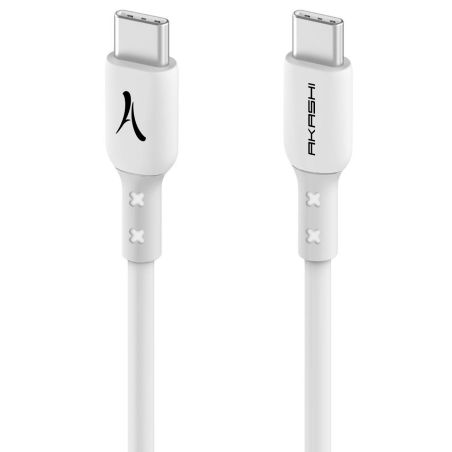 CONNECTIQUE DATA AKASHI USB-C BLANC 3A 20W 1 5M USB-C ALTCABLTCTCWH