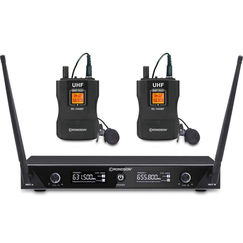 MICRO HF RONDSON Ens Recepteur Double Uhf 2micr BE-1020/2BP