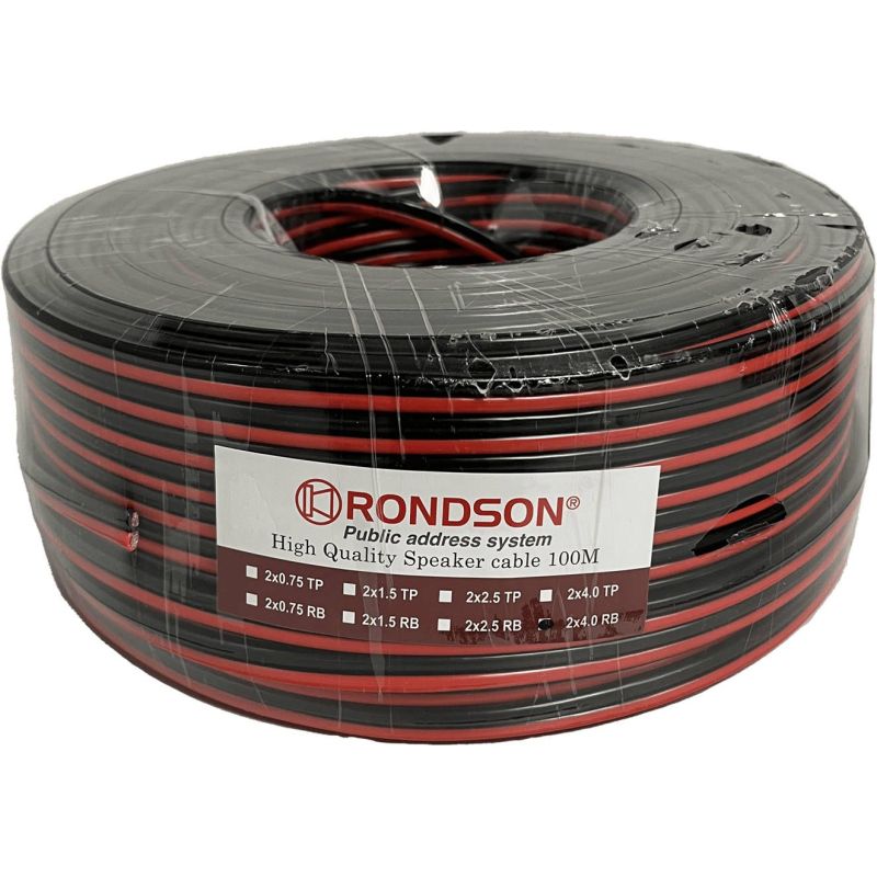CABLE HAUT PARLEUR RONDSON Cable Hp 2x1,5mmx100ml Rougen CAHP-1/5-100M-RN