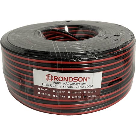 CABLE HAUT PARLEUR RONDSON Cable Hp 2x1,5mmx100ml Rougen CAHP-1/5-100M-RN