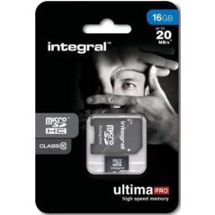 CARTE MICRO SD INTEGRAL MICROSDHC 16GB V10 FULL HD INMSDH 16 G-100 V 10