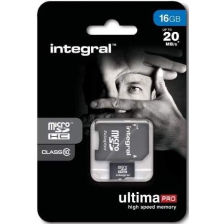 CARTE MICRO SD INTEGRAL MICROSDHC 16GB V10 FULL HD INMSDH 16 G-100 V 10