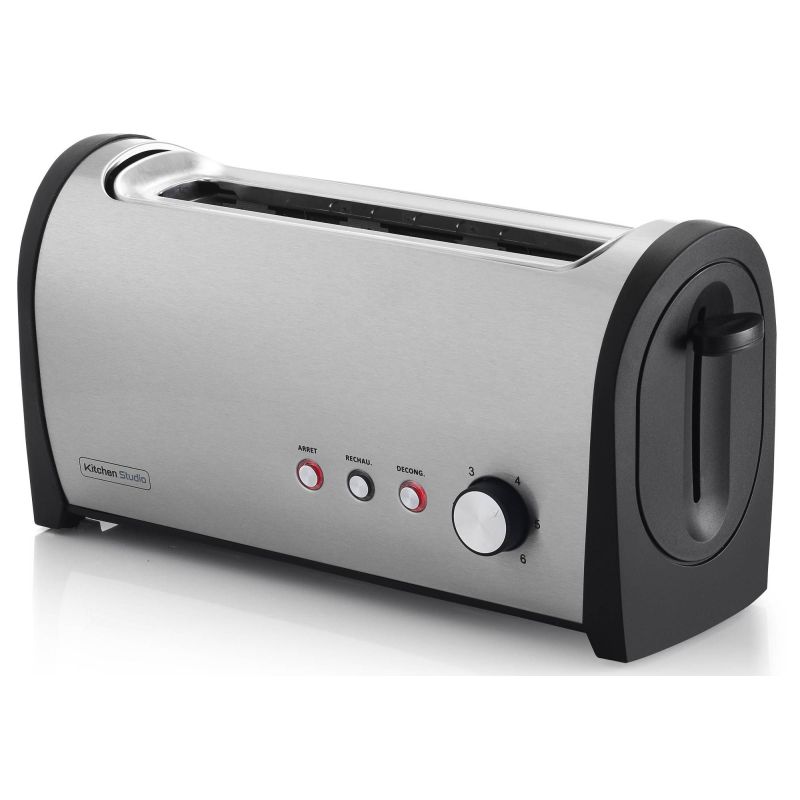GRILLE PAIN TOASTER KITCHEN CHEF 1000w 1fente 6positions Inox KST 17 SS