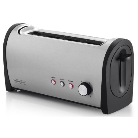 GRILLE PAIN TOASTER KITCHEN CHEF 1000w 1fente 6positions Inox KST 17 SS