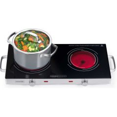 RECHAUD KITCHEN CHEF Vitro 2foyers 56x28cm KCPPV2800