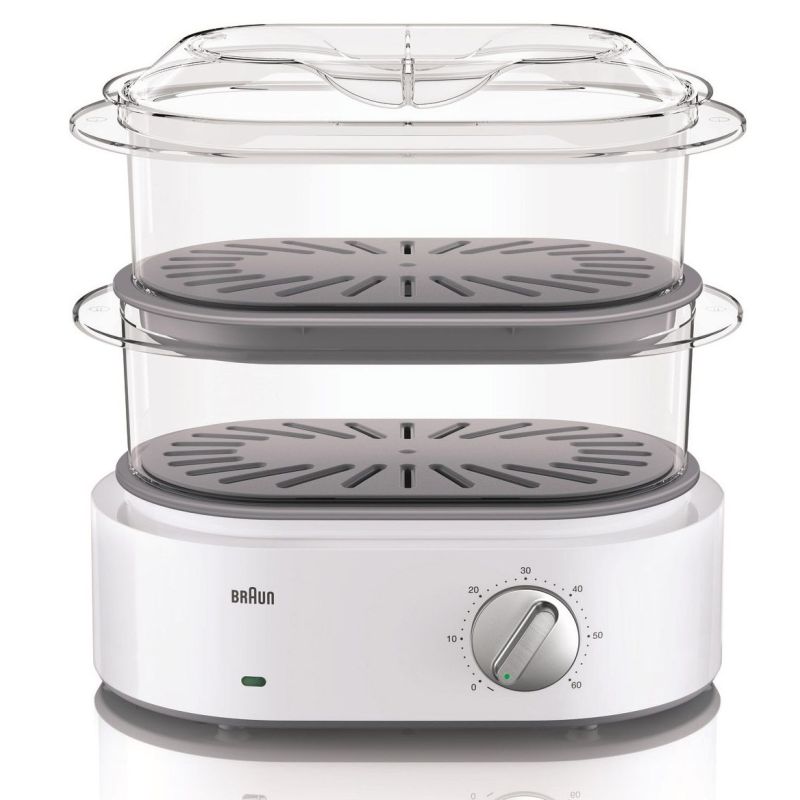 CUISEUR VAPEUR CUISEUR RIZ BRAUN DELONGHI Cuiseur Vap 2paniers 850w Min FS5100WH