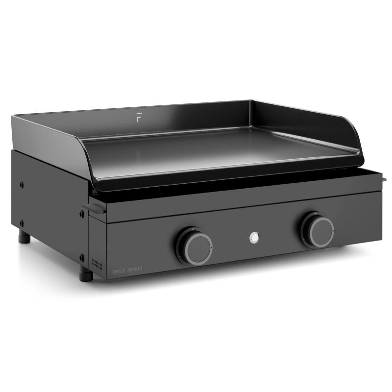 PLANCHA GAZ FORGE ADOUR 60cm Email 2brul Piezzo Acier ORIGIN G 60 A 1