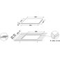 TABLE A INDUCTION WHIRLPOOL INTEGRABLE 4ind Dt 1flex 65cm 7200w Cdes WLB 4265 BFIXL