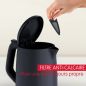 BOUILLOIRE MOULINEX PEM Morning Bleu Nuit 2400w 1,7l BY2M0810